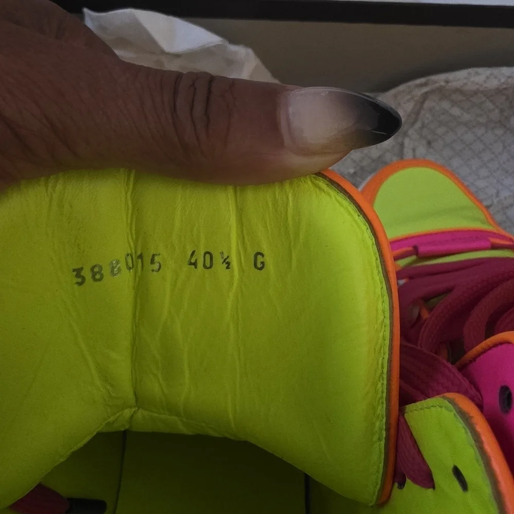 Gucci Neon High-Top Sneakers | Fluorescent Leather | EU 40.5- Box Included